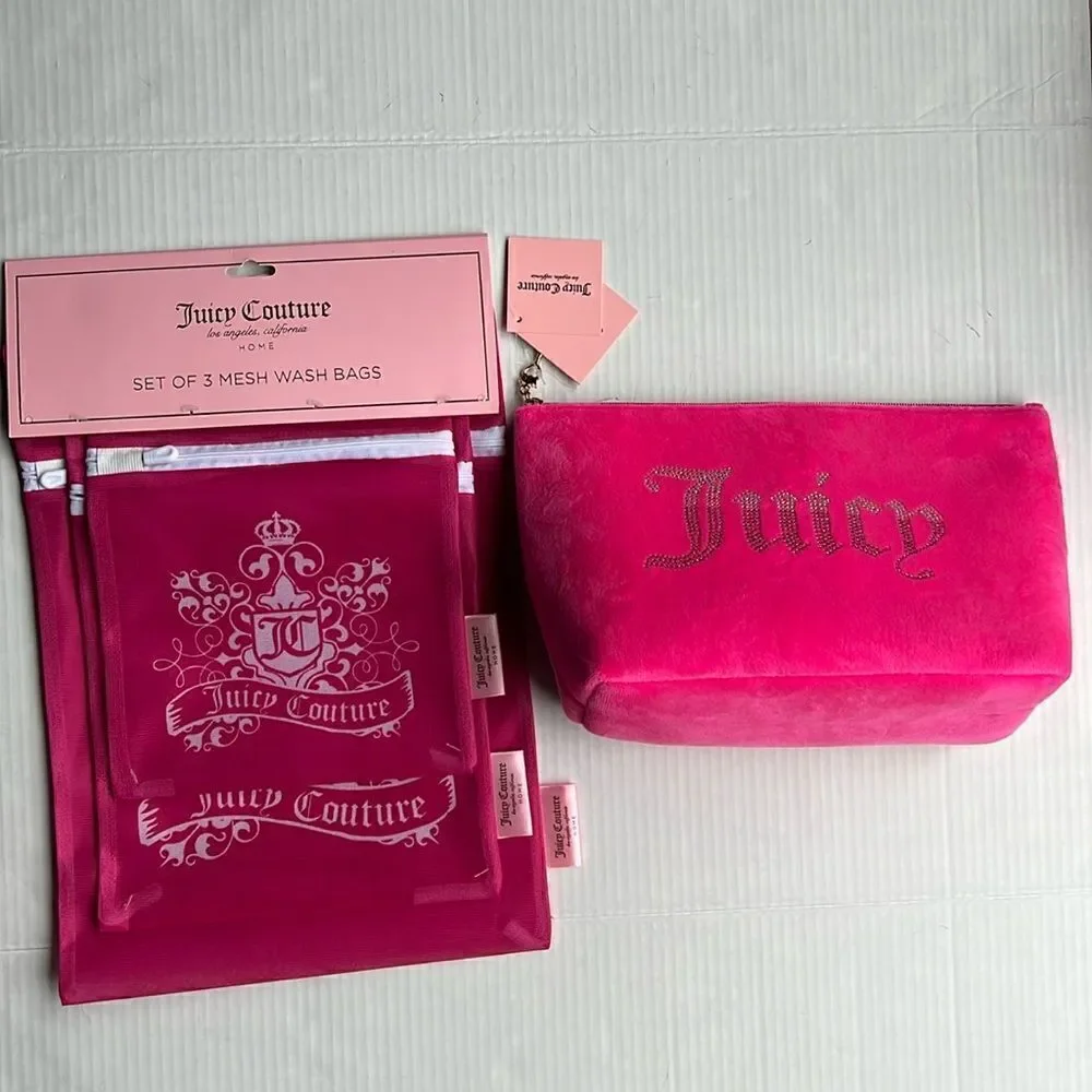 Juicy Couture Velour Cosmetic Bag and Wash Bags